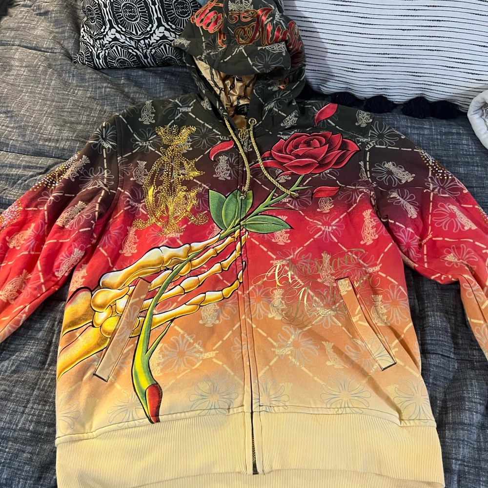 Christian Audigier zip hoodie